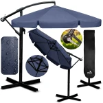 Parasol ogrodowy składany 6 segmentowy 350 cm z pokrowcem Plonos PL-880