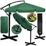 Parasol ogrodowy składany 6 segmentowy 350 cm z pokrowcem Plonos PL-880