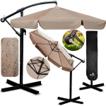 Parasol ogrodowy składany 8 segmentowy 350 cm z pokrowcem Plonos PL-881