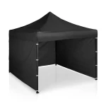 Pawilon ogrodowy 3 scianki 3 x 3m czarny Plonos