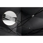 Pawilon ogrodowy 3 scianki 3 x 3m czarny Plonos