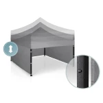 Pawilon ogrodowy 3 scianki 3 x 3m szary Plonos