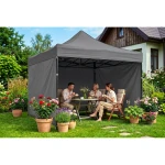 Pawilon ogrodowy 3 scianki 3 x 3m szary Plonos