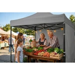 Pawilon ogrodowy 3 scianki 3 x 3m szary Plonos