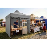 Pawilon ogrodowy 3 scianki 3 x 3m szary Plonos