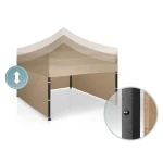 Pawilon ogrodowy 3 scianki 3 x 3m beżowy Plonos