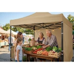 Pawilon ogrodowy 3 scianki 3 x 3m beżowy Plonos