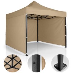 Pawilon ogrodowy 3 scianki 3 x 3m beżowy Plonos