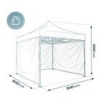 Pawilon ogrodowy 3 scianki 3 x 3m beżowy Plonos