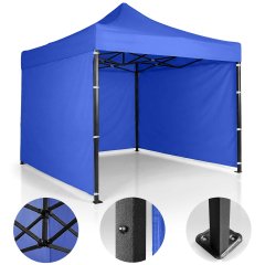 Pawilon ogrodowy 3 scianki 3 x 3m niebieski Plonos