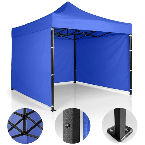 Pawilon ogrodowy 3 scianki 3 x 3m niebieski Plonos