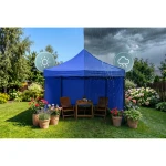 Pawilon ogrodowy 3 scianki 3 x 3m niebieski Plonos