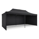 Pawilon ogrodowy 3 scianki 3 x 6m czarny Plonos