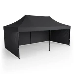 Pawilon ogrodowy 3 scianki 3 x 6m czarny Plonos