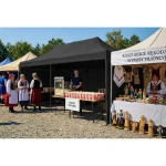 Pawilon ogrodowy 3 scianki 3 x 6m czarny Plonos