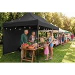 Pawilon ogrodowy 3 scianki 3 x 6m czarny Plonos