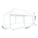 Pawilon ogrodowy 3 scianki 3 x 6m czarny Plonos