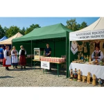 Pawilon ogrodowy 3 scianki 3 x 6m zielony Plonos