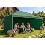 Pawilon ogrodowy 3 scianki 3 x 6m zielony Plonos