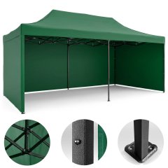 Pawilon ogrodowy 3 scianki 3 x 6m zielony Plonos