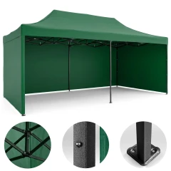 Pawilon ogrodowy 3 scianki 3 x 6m zielony Plonos