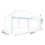 Pawilon ogrodowy 3 scianki 3 x 6m zielony Plonos