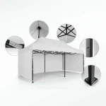 Pawilon ogrodowy 3 scianki 3 x 6m biały Plonos