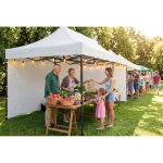 Pawilon ogrodowy 3 scianki 3 x 6m biały Plonos