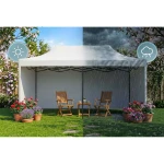Pawilon ogrodowy 3 scianki 3 x 6m biały Plonos