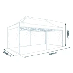 Pawilon ogrodowy 3 scianki 3 x 6m biały Plonos