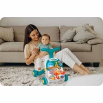 Pchacz stolik edukacyjny 3w1 RK-810 biało-niebieski 