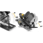 Pilarka tarczowa do drewna 1200 W Humberg HM-420 piła z prowadnicą odsysanie pyłu