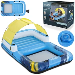 Pływająca wyspa 4-osobowa materac z daszkiem Summer Oasis Bestway 43645