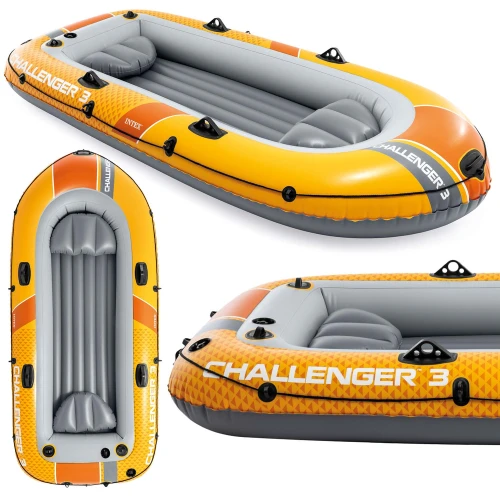 Ponton Challenger 3os 320kg 295x137x43 cm pompka wiosła INTEX 66313