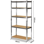 Regał metalowy magazynowy 183 x 90 x 40 cm Humberg HR-853 srebrny