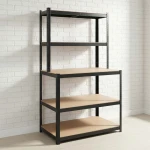 Regał metalowy stół warsztatowy 180 x 100 x 60 cm Humberg HR-855 czarny