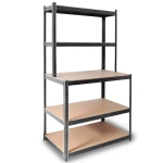 Regał metalowy stół warsztatowy 180 x 100 x 60 cm Humberg HR-855 czarny