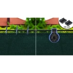 Siatka cieniująca 1,2x50m 140g/m2 + 50 zacisków zielona