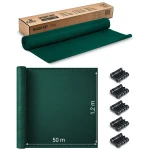 Siatka cieniująca 1,2x50m 140g/m2 + 50 zacisków zielona
