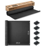 Siatka cieniująca 1,5x25m 110g/m2 + 50 zacisków szara