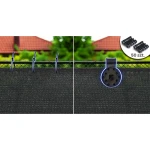 Siatka cieniująca 1,5x50m 110g/m2 + 50 zacisków szara