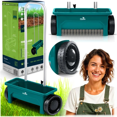 Siewnik do trawy nasion rozsiewacz nawozu ręczny 12l Plonos PL-980