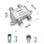 Splitter antenowy rozgałęźnik pasywny 3-wejściowy 5–2400 MHz Berdsen BD-957