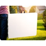 Stół cateringowy ogrodowy składany 180 cm Plonos biały