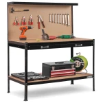 Stół roboczy warsztat z szufladą Humberg HM-590 czarny