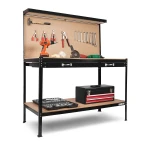 Stół roboczy warsztat z szufladą Humberg HM-590 czarny