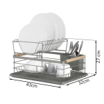 Suszarka do naczyń dwupoziomowa MS-601 Massido szara