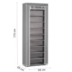 Szafka tekstylna na buty Massido - szara