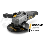 Szlifierka kątowa diax 1200W regulacja obrotów 10 tarcz 125mm mocna kątówka Humberg HM-411