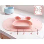 Talerzyk dla dzieci silikonowy do karmienia Królik Ricokids